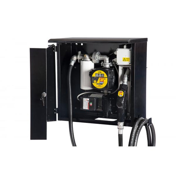 Black 230V Meclube Dispenser Cabinet transfer Kit 60L/min (includes Pump, Meter, Filter, Auto Nozzel, Hoses)