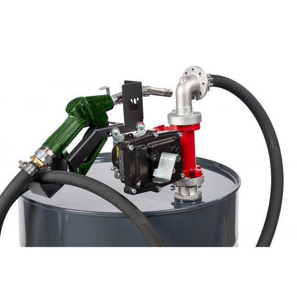 230v Meclube Gasoline Transfer kit 50ltrs/min fits 180-220ltr Barrel- AutoCut off nozzel